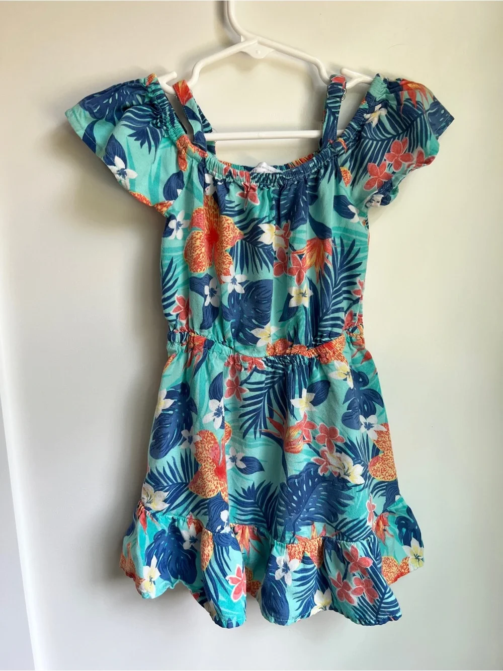 The Children’s Place Tropical Floral Off-the-Shoulder Dress 3T